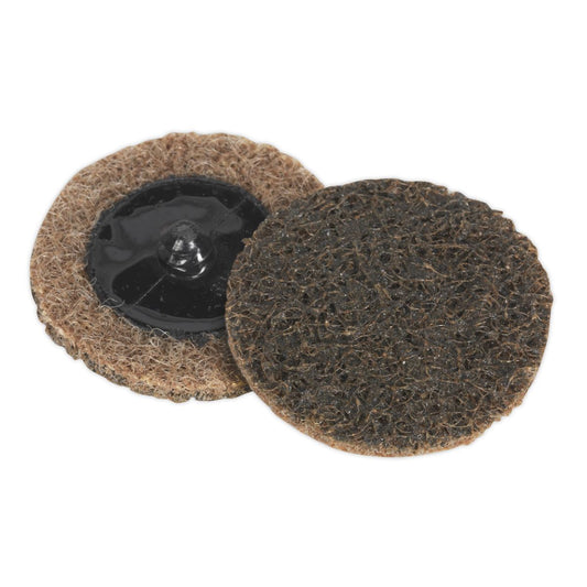 Sealey Quick-Change Preparation Pad �50mm Coarse Pack of 10 PTCQC50C