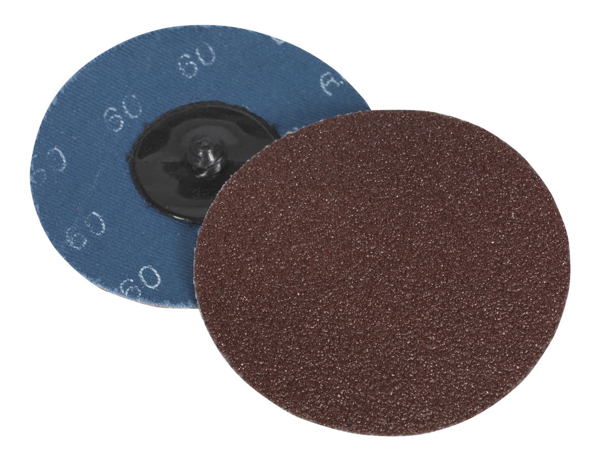 Sealey Quick-Change Sanding Disc �75mm 60Grit Pack of 10 PTCQC7560