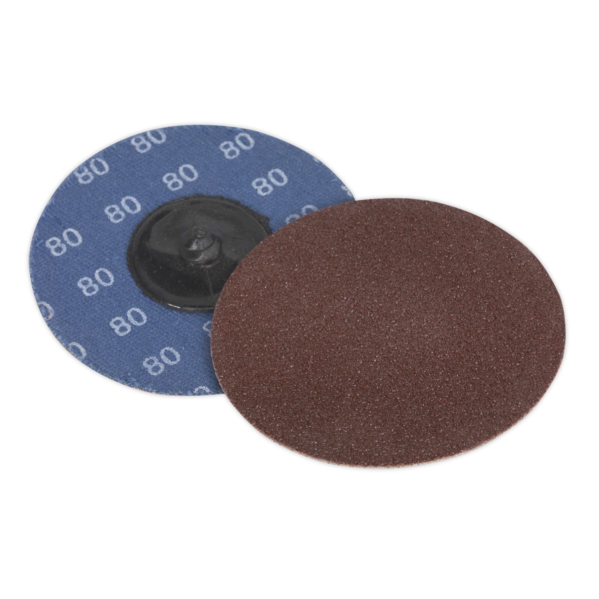 Sealey Quick-Change Sanding Disc �75mm 80Grit Pack of 10 PTCQC7580