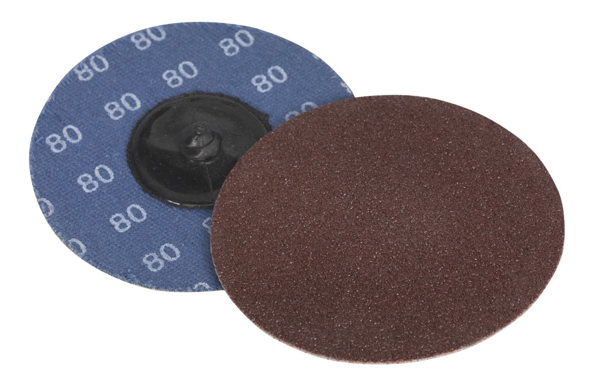 Sealey Quick-Change Sanding Disc �75mm 80Grit Pack of 10 PTCQC7580