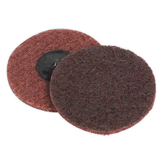 Sealey Quick-Change Preparation Pad �75mm Medium Pack of 10 PTCQC75M