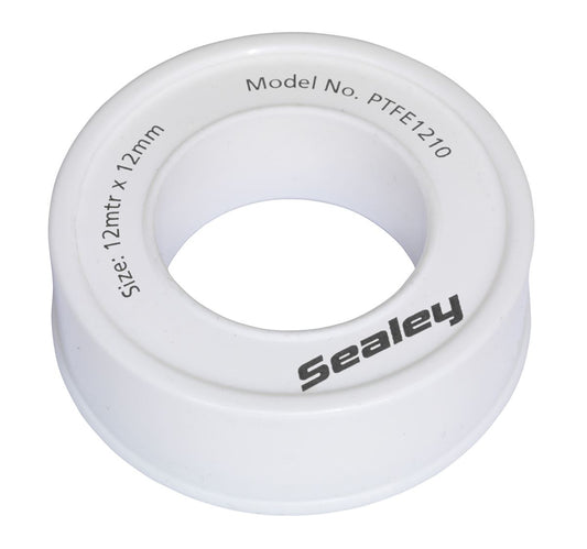 Sealey PTFE Thread Sealing Tape 12mm x 12m Pack of 10 PTFE1210