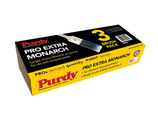 Purdy Monarch Paint Brush Set 3 Piece Good For Thick Oil Based Paints PURPEX1