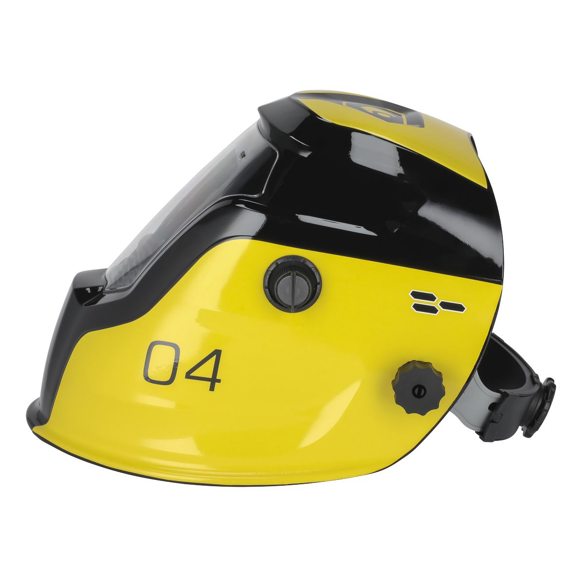 Sealey Auto Darkening Welding Helmet - Shade 9-13 - Yellow PWH4