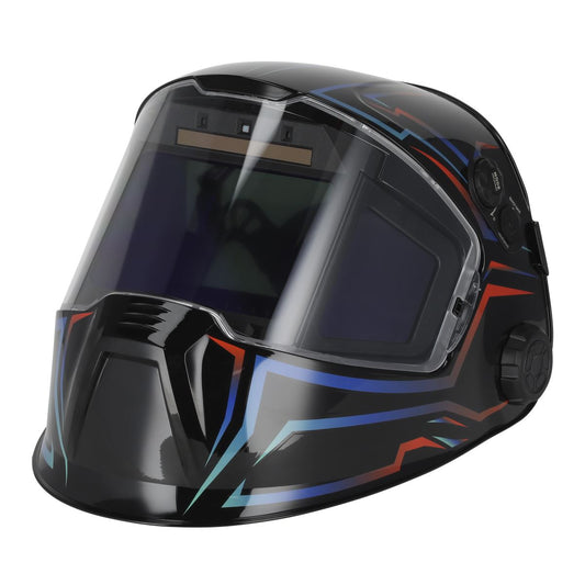 Sealey Panoramic Welding Helmet Auto Darkening Shade 9-13 Battery Solar PWH602