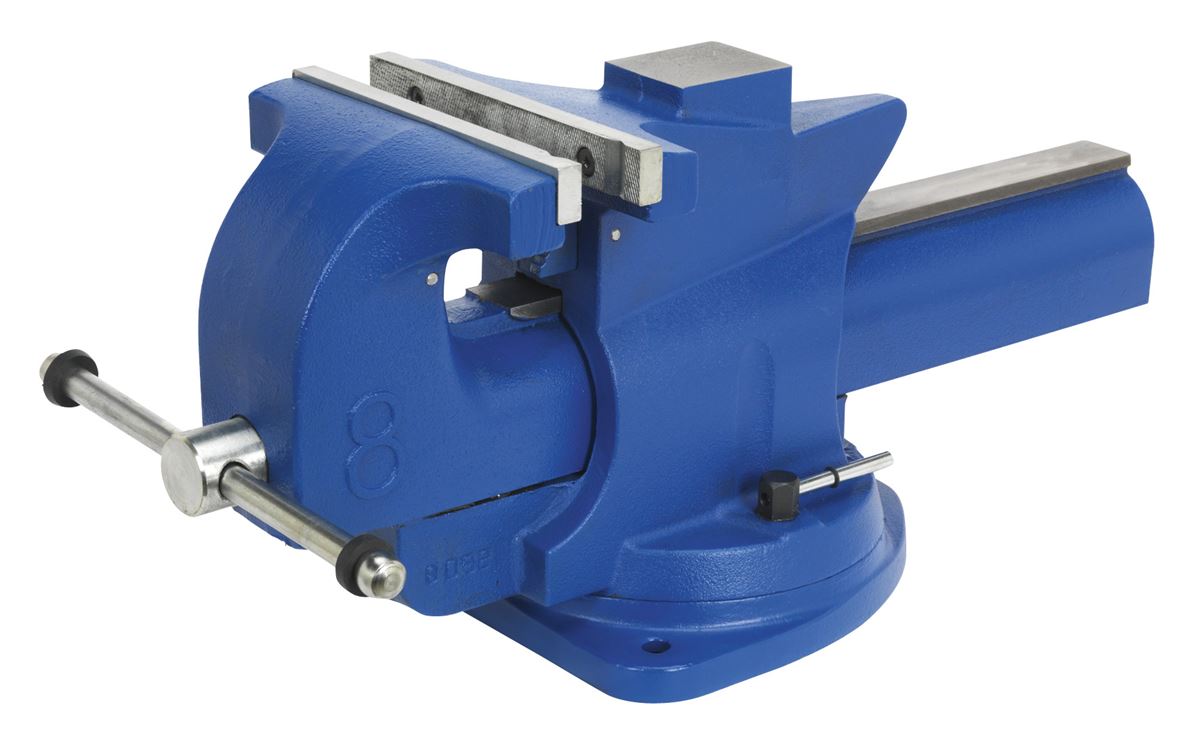 Sealey Vice 200mm Quick Action Swivel Base Cast Iron QAV200