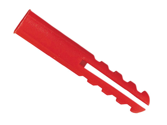 Rawlplug Red Plastic Plugs Screw Size No.6-12 (10 x Card 100) RAW67134