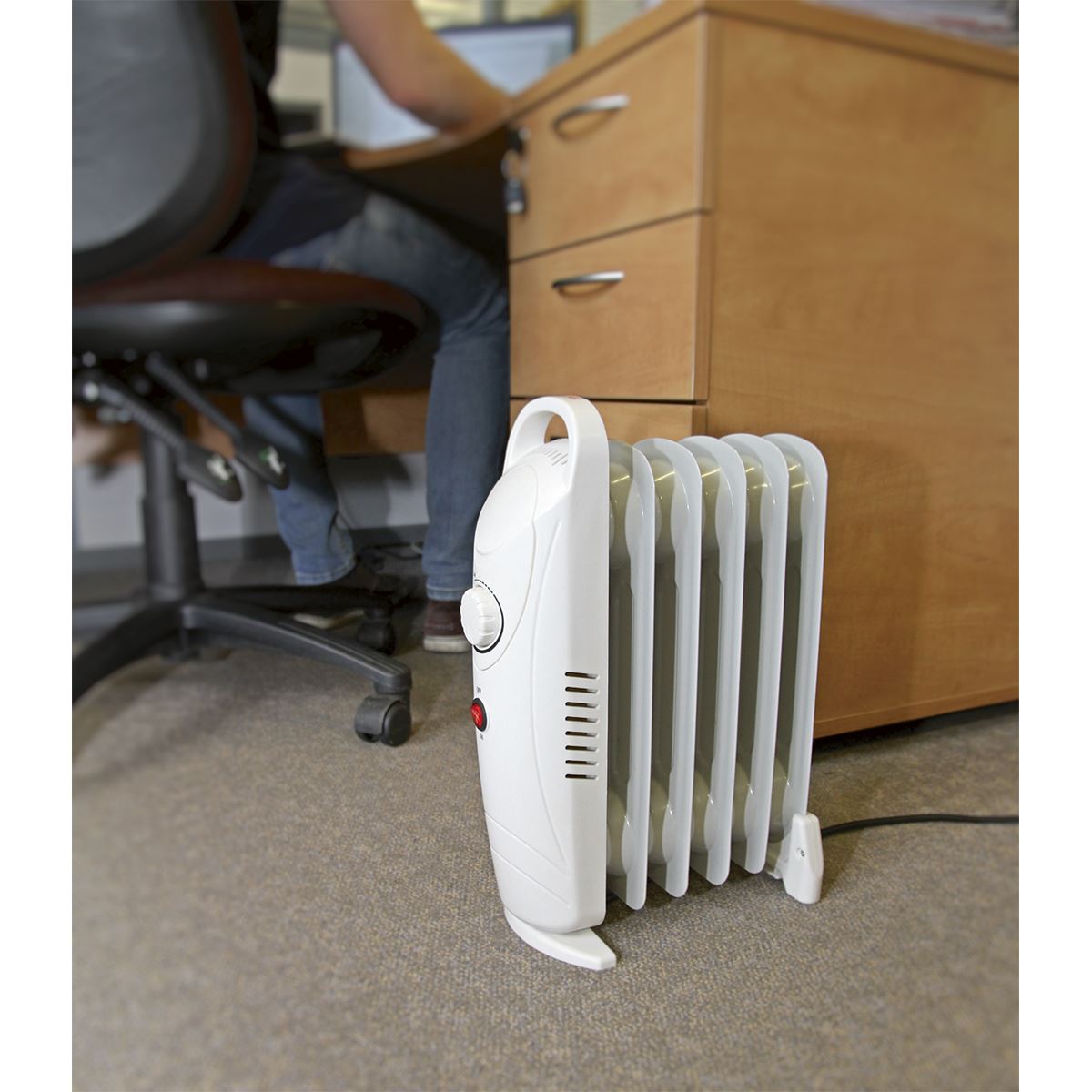 Sealey Oil-Filled Radiator Mini 800W/230V 6-Element RD800