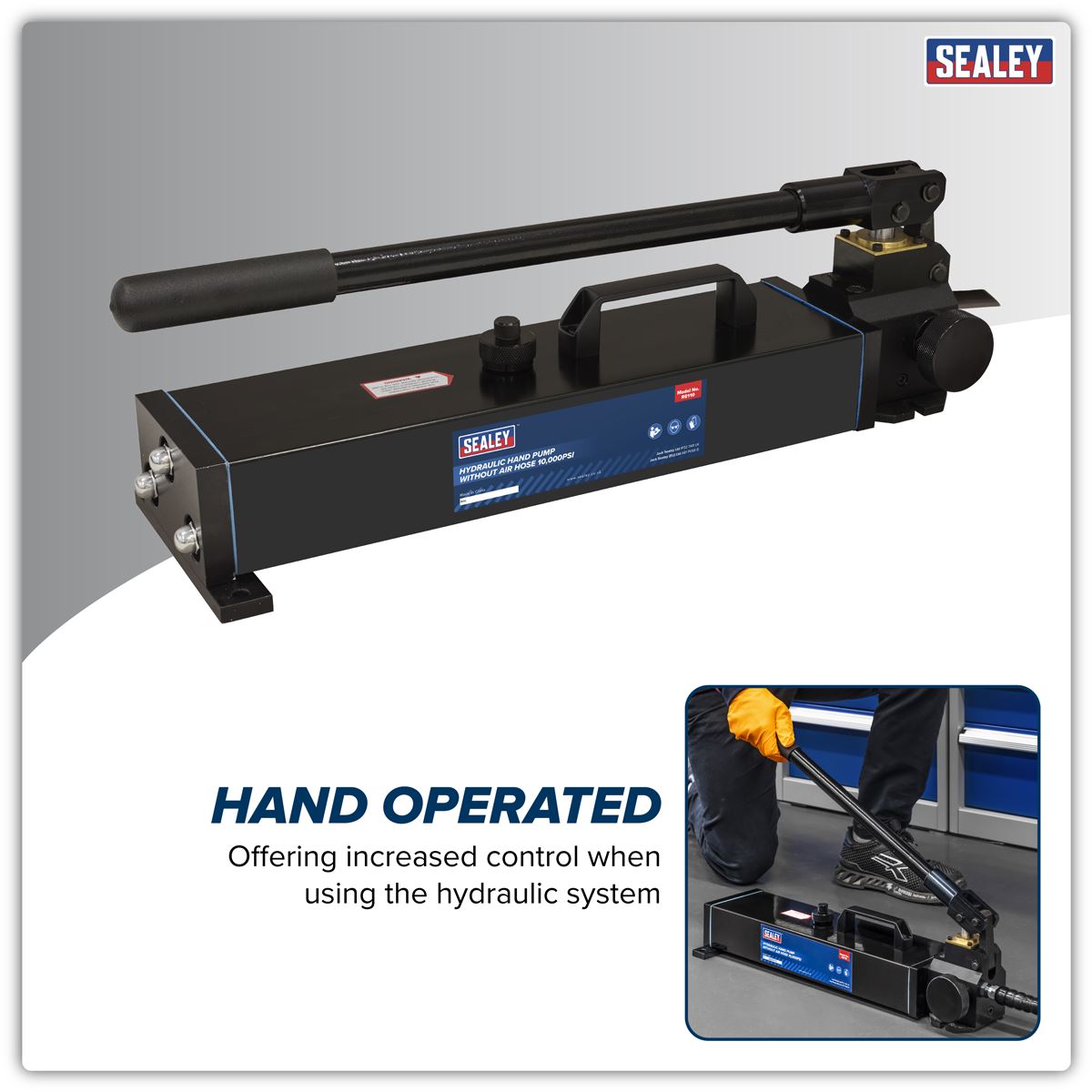 Sealey Hydraulic Hand Pump without Hydraulic Hose 10,000psi RE110