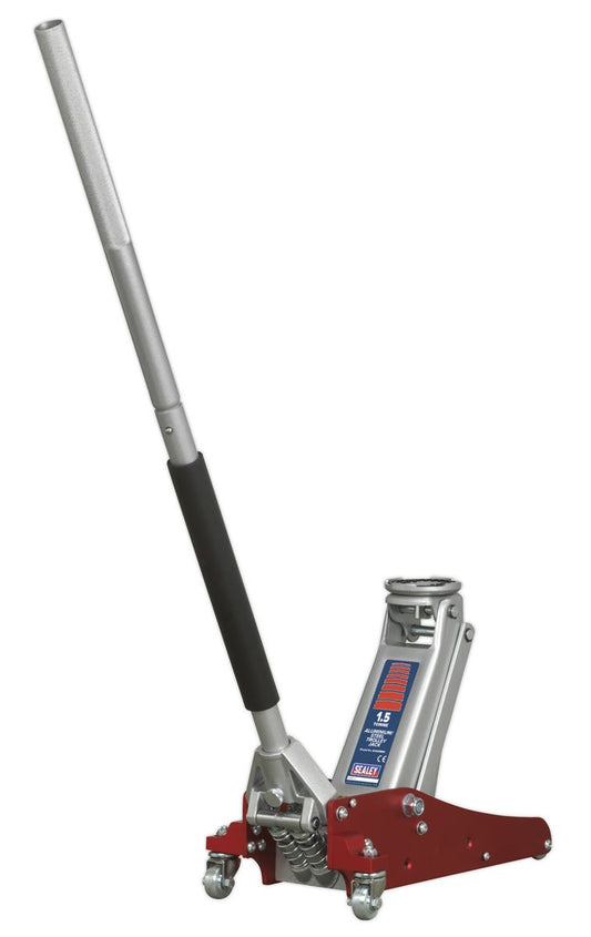 Sealey Trolley Jack 1.5 Tonne Aluminium/Steel Rocket Lift RJAS1500