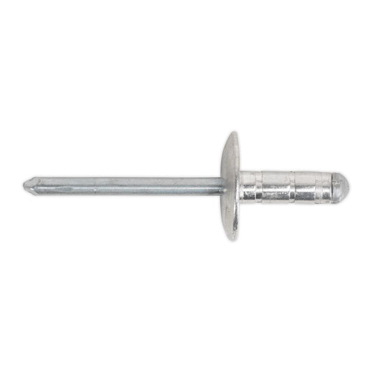 Sealey Aluminium Multi-Grip Rivet Large Flange �4.8 x 13mm Pack of 200 RM4813L
