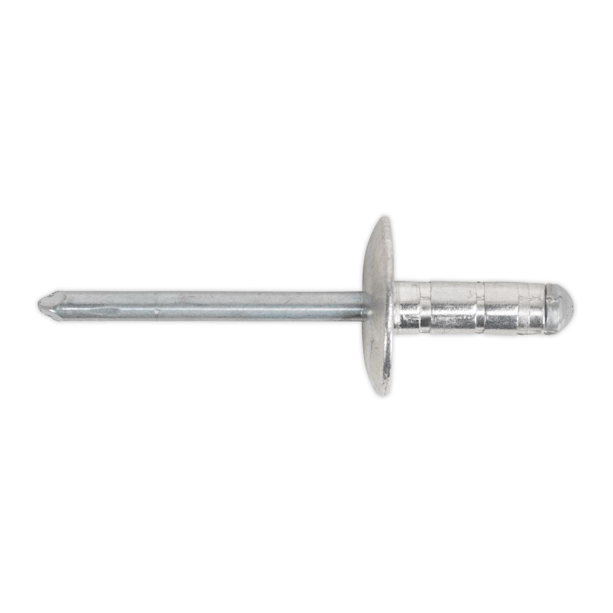 Sealey Aluminium Multi-Grip Rivet Large Flange �4.8 x 27mm Pack of 100 RM4827L