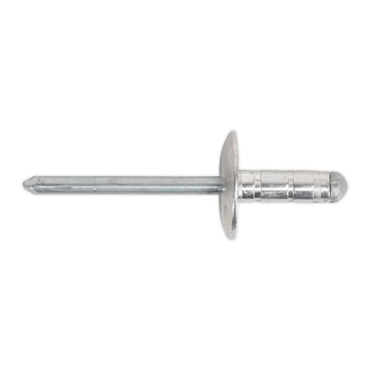 Sealey Aluminium Multi-Grip Rivet Large Flange �4.8 x 27mm Pack of 100 RM4827L