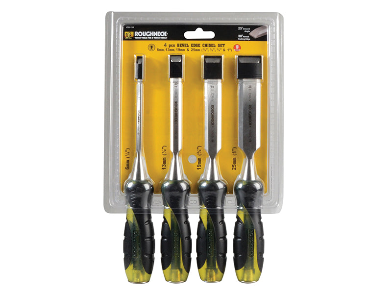 Roughneck Professional Bevel Edge Chisel Set, 4 Piece ROU30154