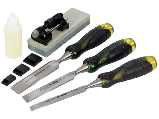 Roughneck Bevel Edge Chisel & Sharpening Kit, 6 piece ROU30165