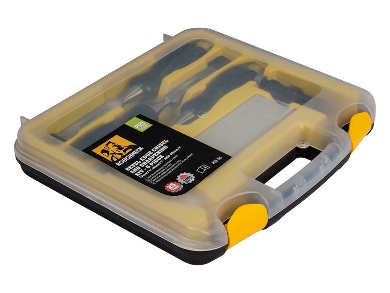 Roughneck Bevel Edge Chisel & Sharpening Kit, 6 piece ROU30165