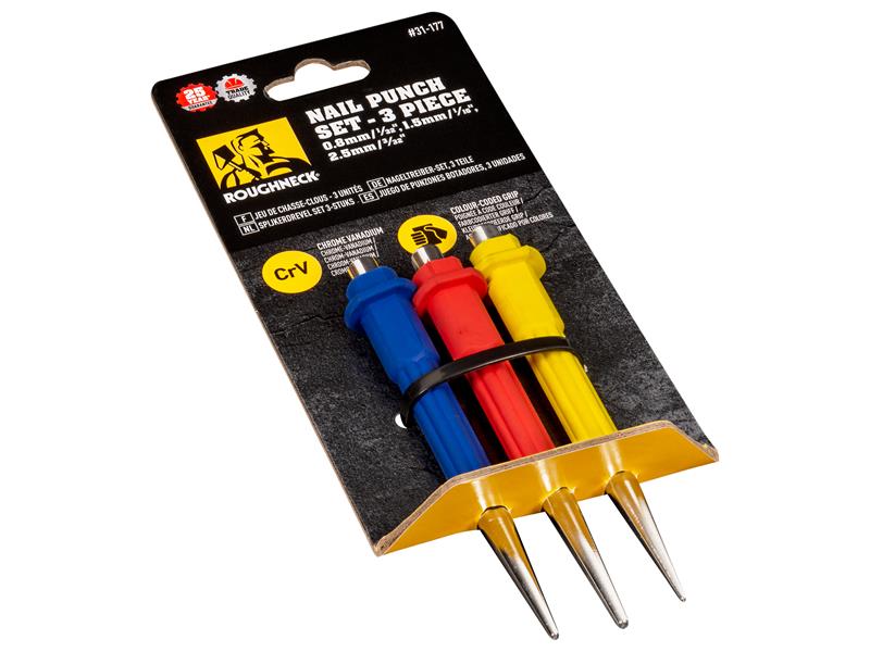 Roughneck Nail Punch Set, 3 Piece ROU31177