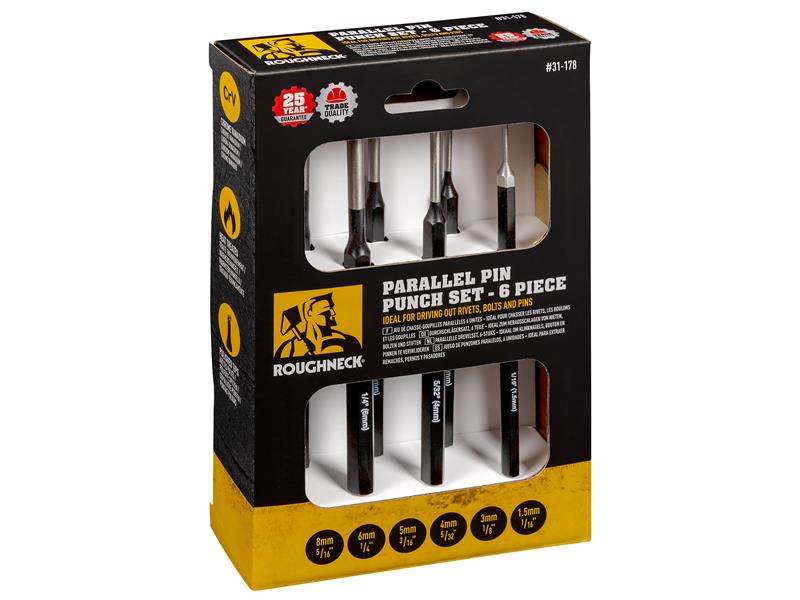 Roughneck Parallel Pin Punch Set 6 Piece ROU31178