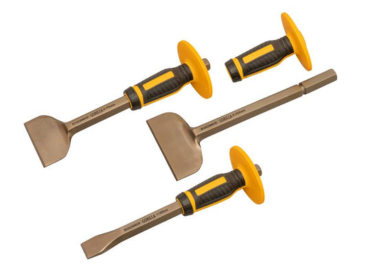 Roughneck Bolster & Chisel Set with Non-Slip Guards, 3 Piece ROU31933