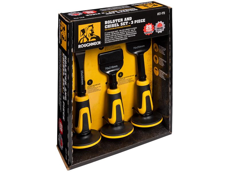 Roughneck Chisel & Bolster Set, 3 Piece ROU31970