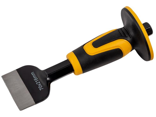 Roughneck Brick Bolster With Safety Grip 216 x 70mm 16mm Shank ROU31986