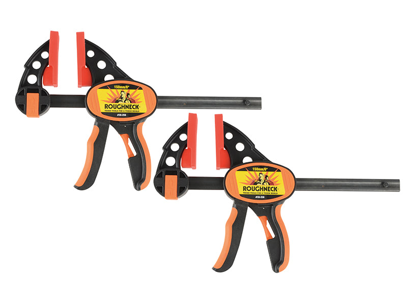 Roughneck One-Handed Bar Clamp & Spreader 152mm (6in) Twin Pack ROU38252