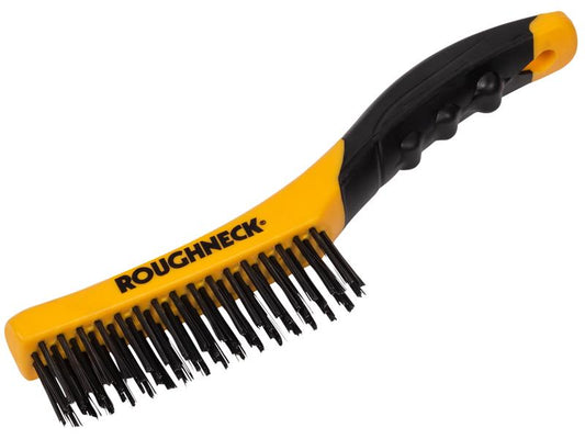 Roughneck Shoe Handle Wire Brush Soft Grip 255mm (10in) ROU52044