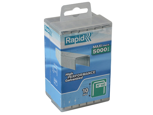 Rapid 140/10 10mm Galvanised Staples (Poly Pack 5000) RPD14010PP
