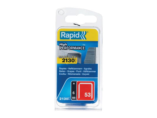 Rapid 53/6B 6mm Galvanised Staples (Pack 2000) RPD5000741