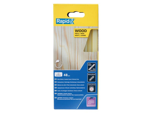 Rapid Wood Glue Sticks 12 x 190mm (Pack 48) RPD5001421