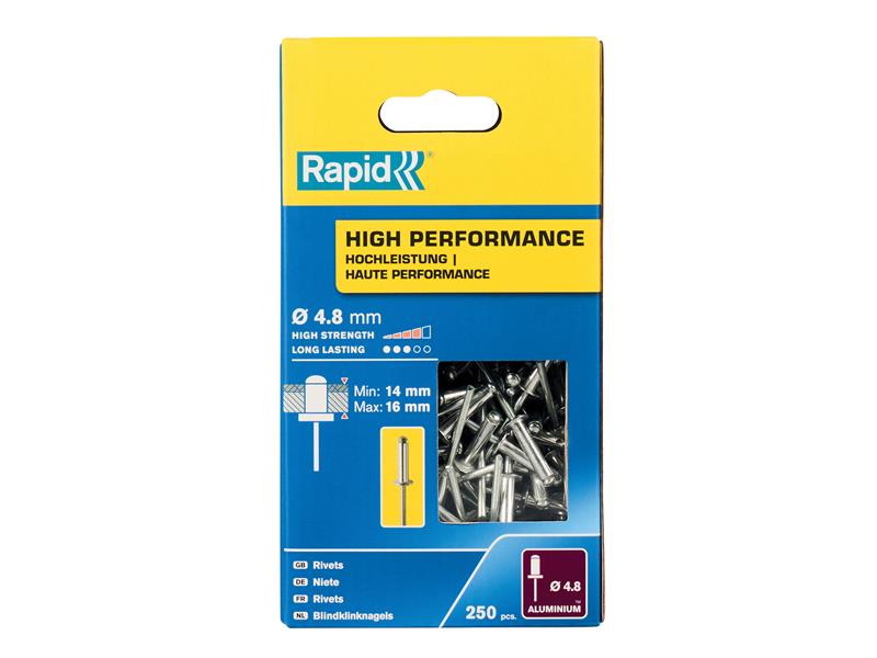 Rapid High Performance Rivets 4.8 x 20mm (Box 250) RPD5001439