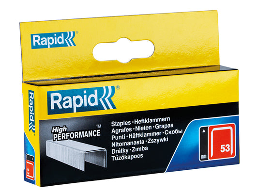 Rapid 53/10B 10mm Galvanised Staples (Box 2500) RPD5310B2500