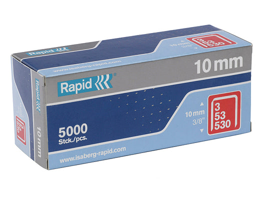 Rapid 53/10B 10mm Galvanised Staples (Box 5000) RPD5310B5000