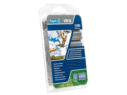 Rapid VR22 Fence Hog Rings Pack 1600 Galvanised Boxed RPDVR22GA160