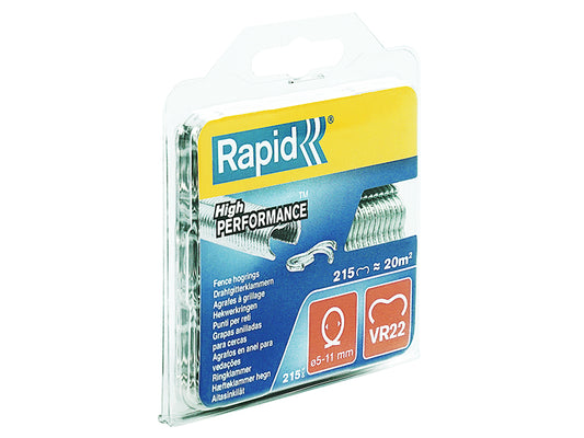 Rapid VR22 Fence Hog Rings Pack 215 Galvanised RPDVR22GA215