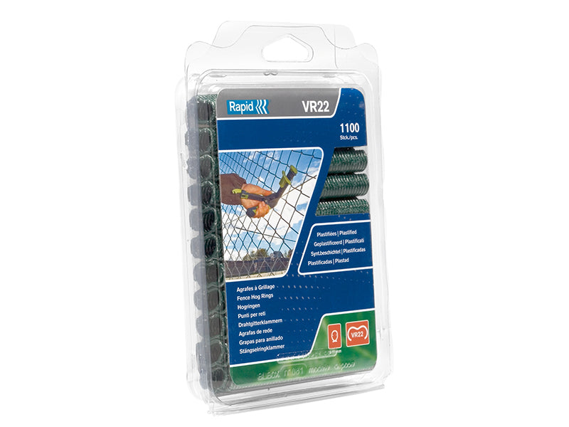 Rapid VR22 Fence Hog Rings Pack 1100 Green RPDVR22GR110