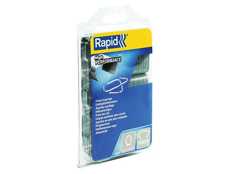 Rapid VR38 Light Hog Rings Pack 300 RPDVR38LIGHT
