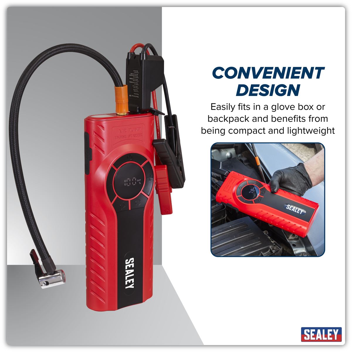 Sealey RoadStart&reg; 1200A 12V Jump Starter & Tyre Inflator RS1200TI