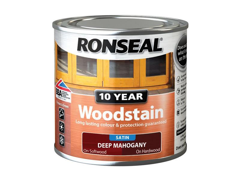 Ronseal 10 Year Woodstain Deep Mahogany 250ml RSL10WSDM250