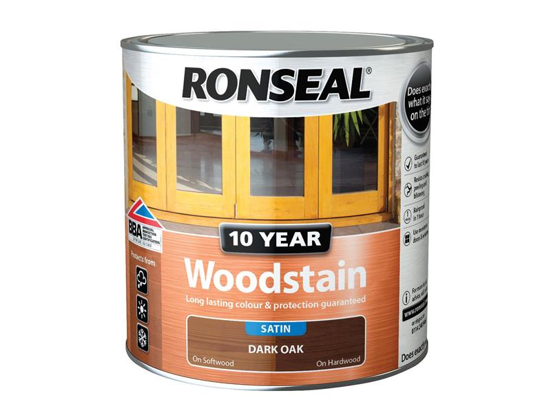Ronseal 10 Year Woodstain Dark Oak 2.5 litre RSL10WSDO25L