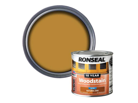 Ronseal 10 Year Woodstain Natural Oak 250ml RSL10WSNO250