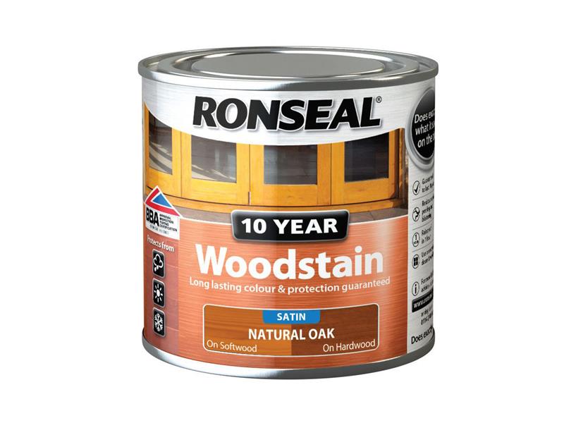 Ronseal 10 Year Woodstain Natural Oak 250ml RSL10WSNO250