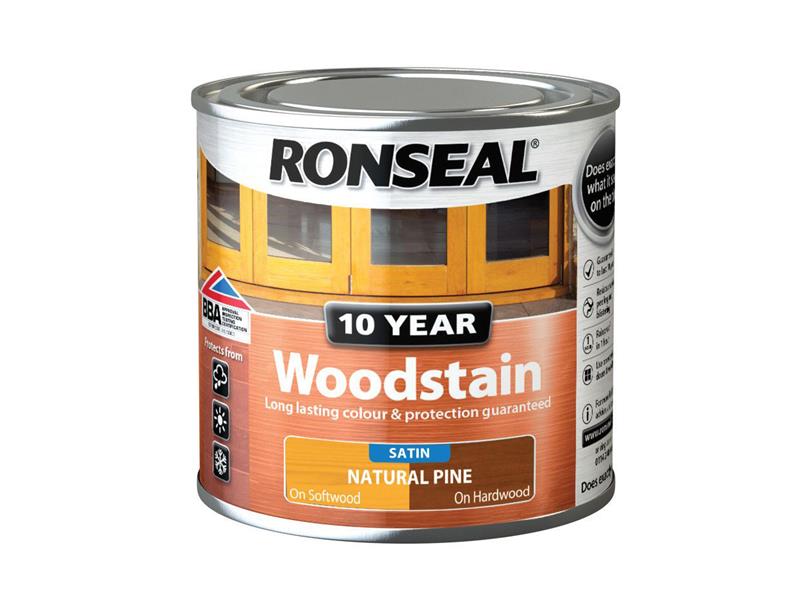 Ronseal 10 Year Woodstain Natural Pine 250ml RSL10WSNP250