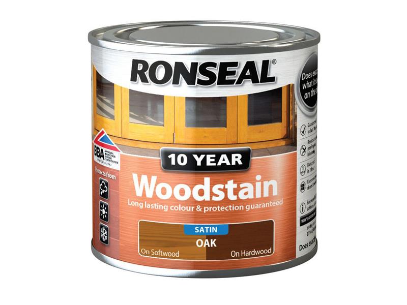 Ronseal 10 Year Woodstain Oak 250ml RSL10WSO250
