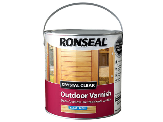 Ronseal Crystal Clear Outdoor Varnish Satin 2.5 litre RSLCCODVS25L