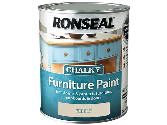 Ronseal Chalky Furniture Paint Pebble 750ml RSLCFPP750