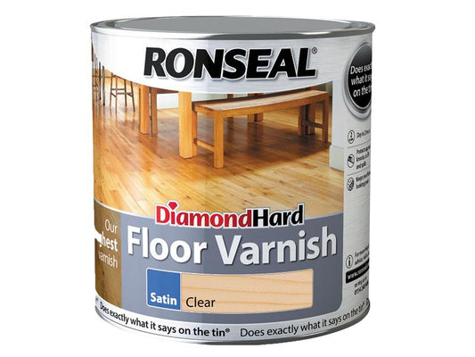 Ronseal Diamond Hard Floor Varnish Satin 2.5 litre RSLDHFVS25L