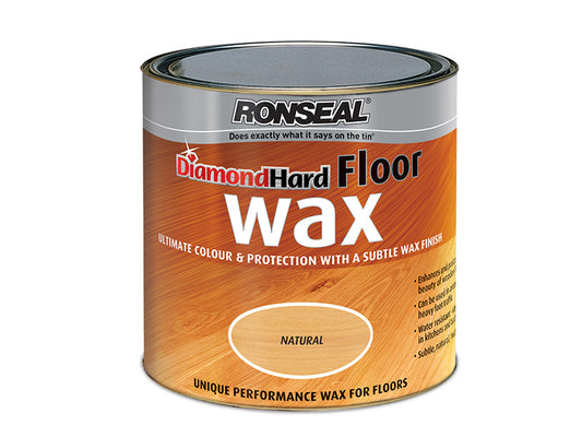 Ronseal Diamond Hard Floor Wax Natural Oak 2.5 litre RSLDHFWNO25L