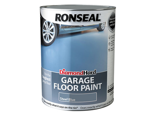 Ronseal Diamond Hard Garage Floor Paint Steel Blue 5 litre RSLDHGFPSB5L