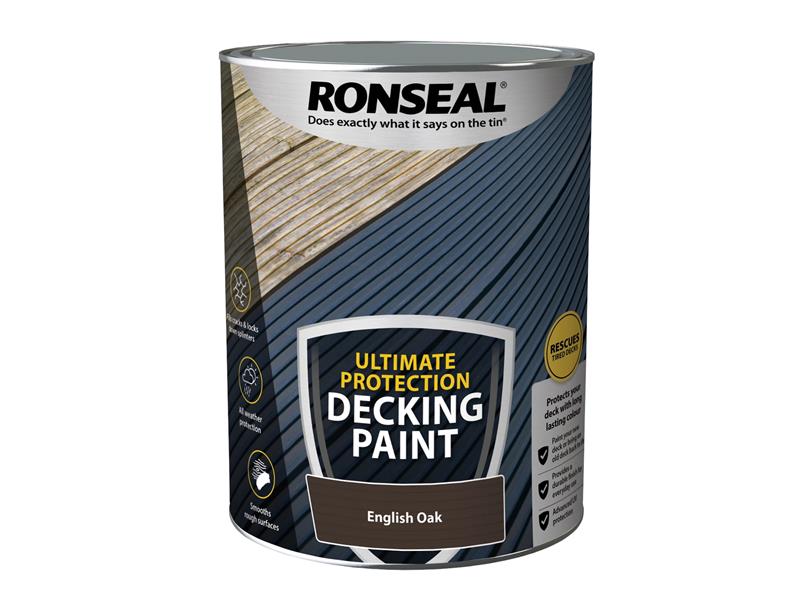 Ronseal Ultimate Protection Decking Paint English Oak 5 litre RSLDPEO5L